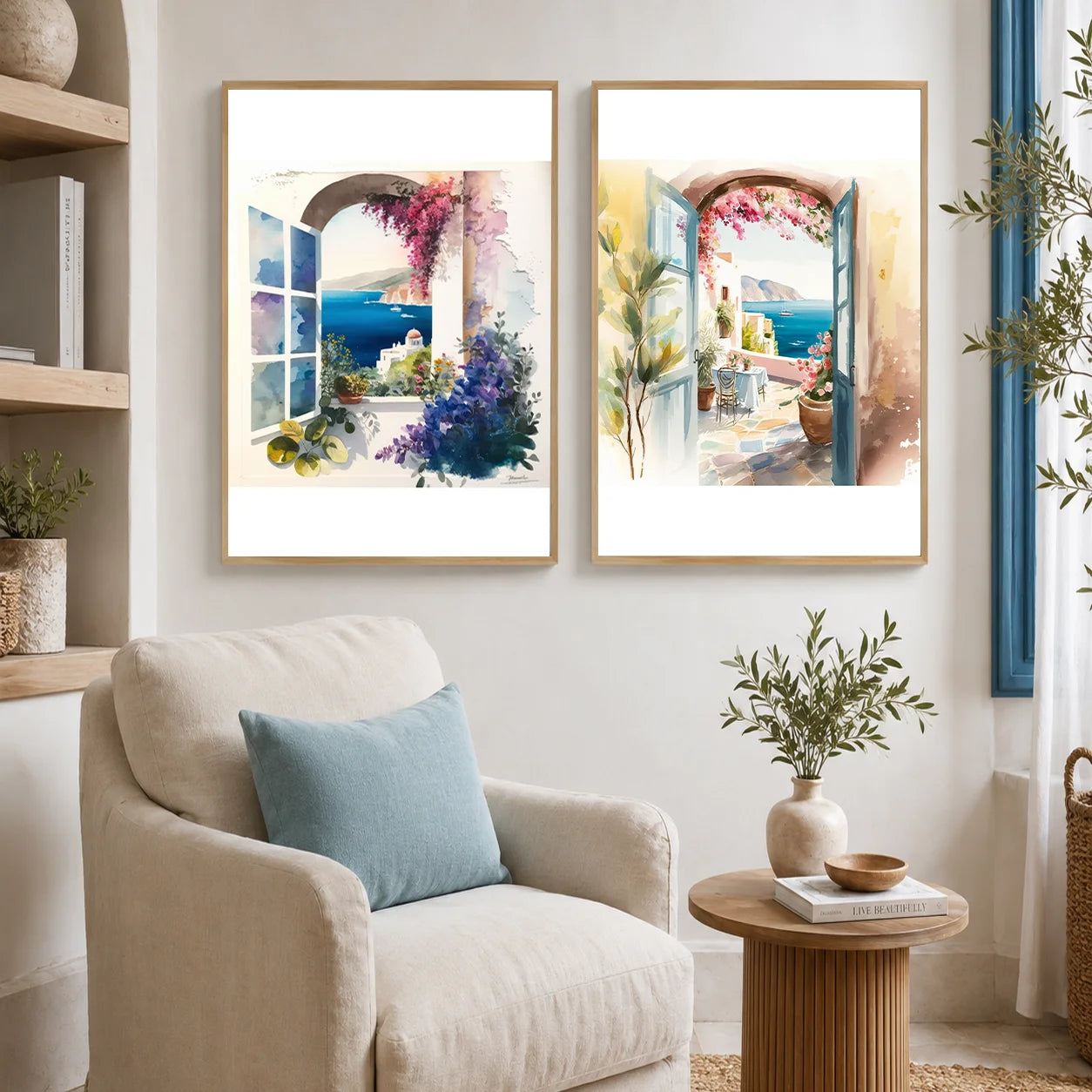 Coastal Scenery Nordic Canvas Wall Art – Beachy Room Decor Canvas Wall Art Peaceful Pleasures Health and Wellness