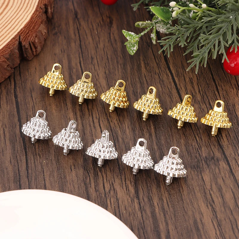 Christmas Ball Cap Pendant Holders 50/100pcs – Silver & Gold