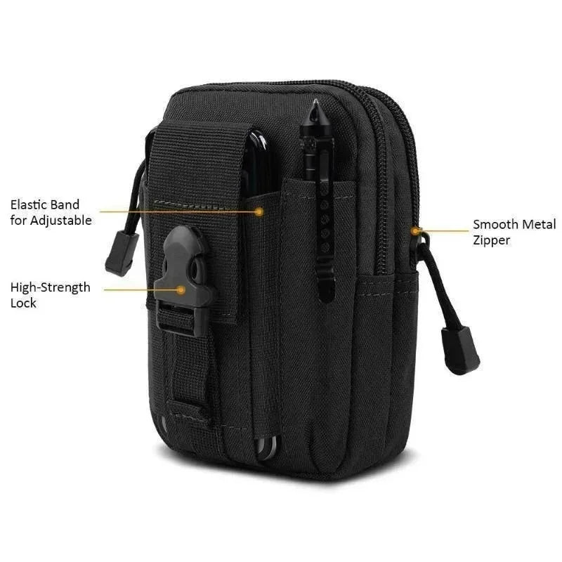 Men's Waterproof Nylon Waist Bag | Phone Pouch Belt Pack Waist Bag Pack Peaceful Pleasures Health and Wellness