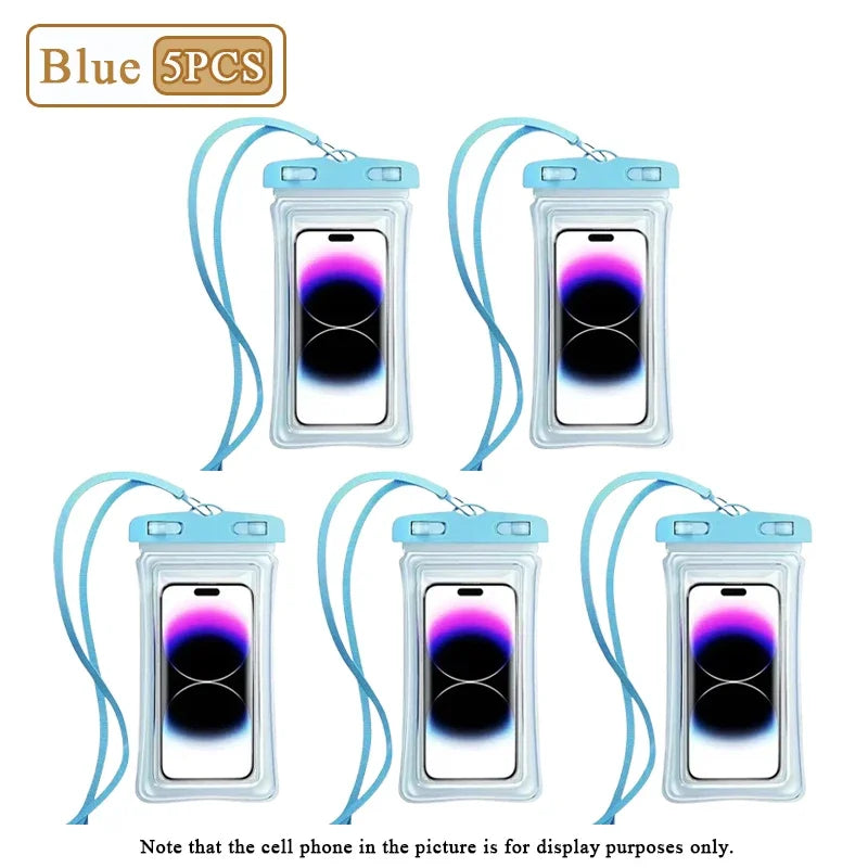 Waterproof Phone Pouch – Air Cushion Float & Touch Screen | 1–20 Pack