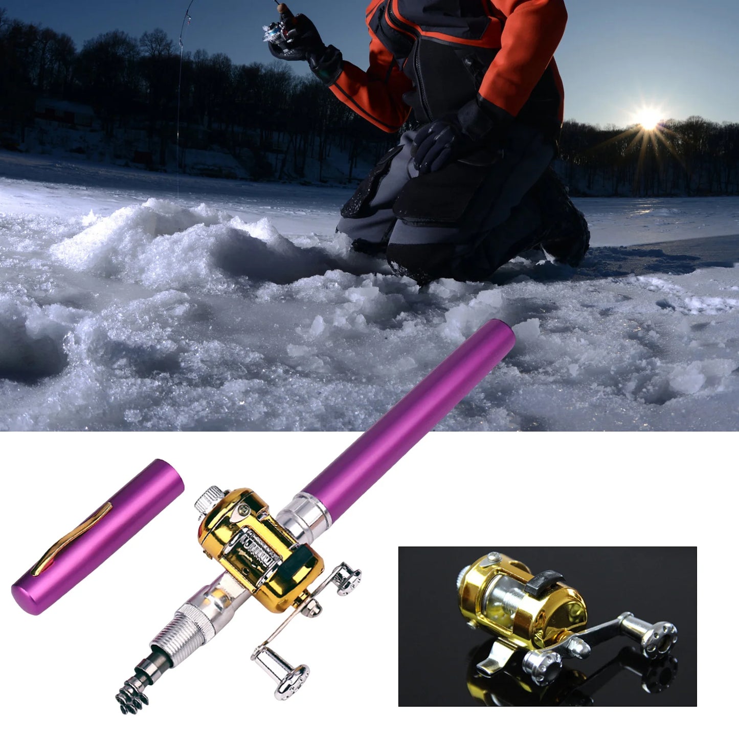 Mini Aluminium Alloy Lure Fishing Rods Stable Lightweight Durable Fishing Pole Rod for Freshwater Saltwater Fishing Peaceful Pleasures Health and Wellness