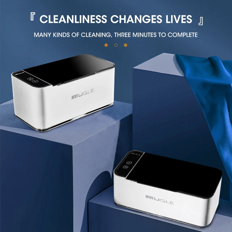 Ultrasonic Cleaning Machine 500ML Household Multifunctional High-frequency Vibration Deep Cleaning Tool for Glasses Jewelry Peaceful Pleasures Health and Wellness