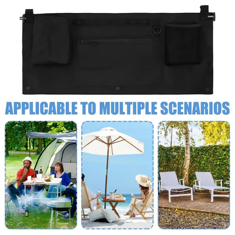 Bedside Storage Pocket Outdoor Camping Bedside Storage Hanger Bunk Bed Rail Organizer Beach Armrest Pouch Versatile For Keys Peaceful Pleasures Health and Wellness