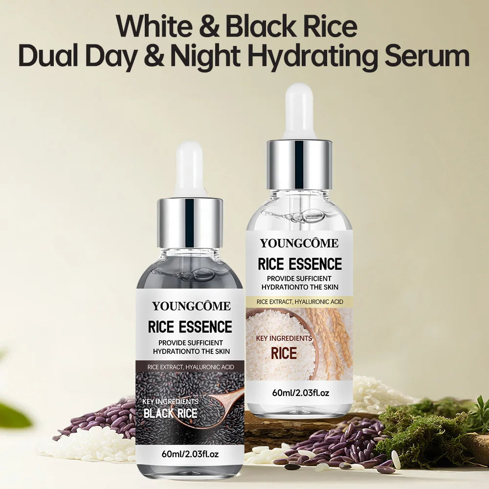 Rice Ampoule Duo - Gentle Exfoliating & Deep Hydrating Serum for Radiant Skin - Suitable for All Skin Types 40/60ml Peaceful Pleasures Health and Wellness