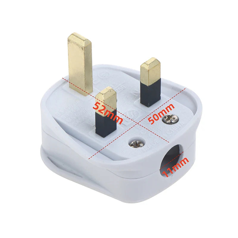 UK Type G 13A Fused 3-Pin Mains Plug – Rewirable Connector