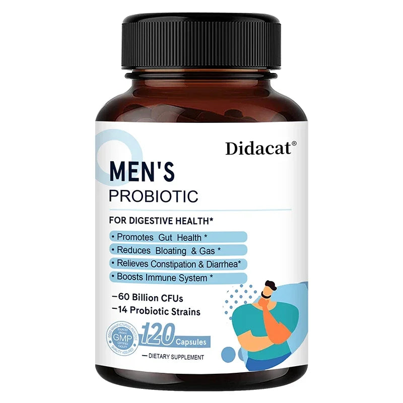 Men's Probiotic with Digestive Enzymes & Prebiotic Fiber | Didacat