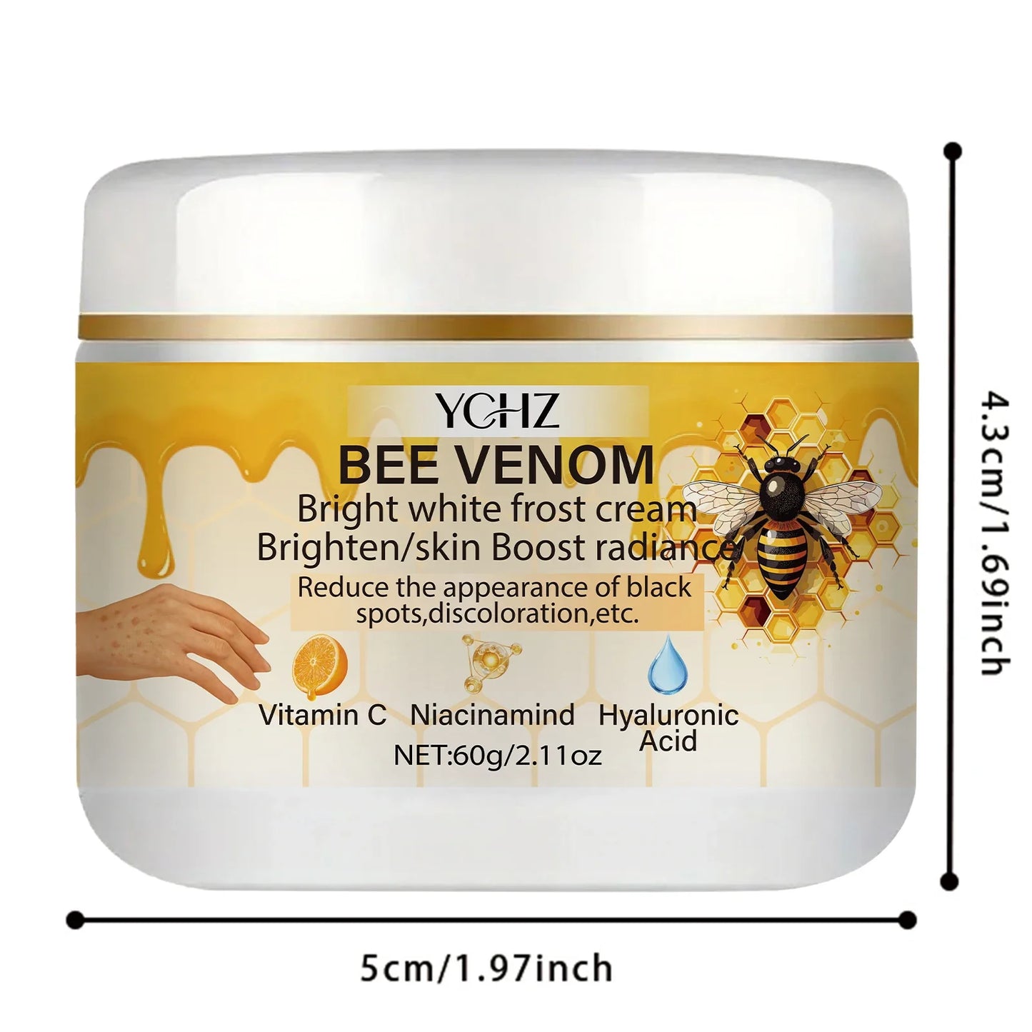 YCHZ Bee Venom Brightening Moisturizing Cream 60g – Unisex
