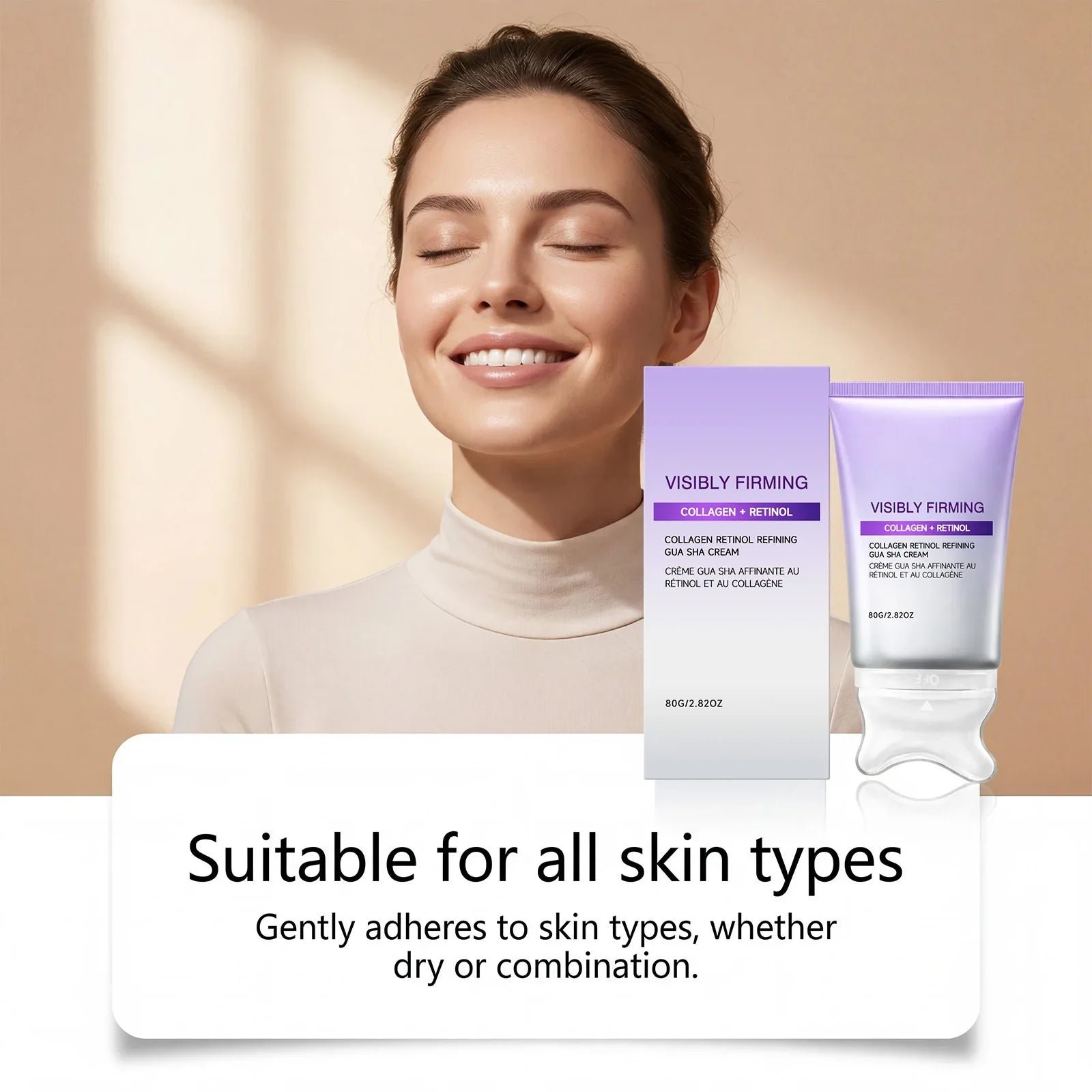 Retinol Collagen Gua Sha Lifting Face & Neck Cream – 80g Lifting Face Cream Oasis Select