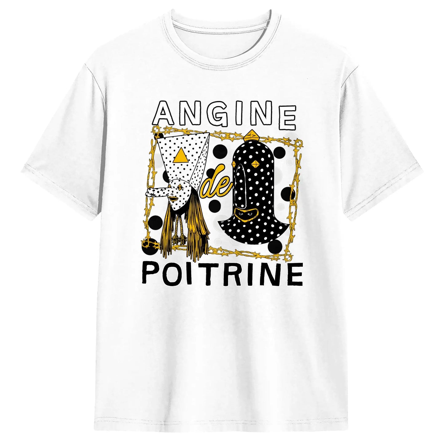 Men's T-Shirt Angine De Poitrine Band Fashion Cotton Tees Short Sleeve T Shirts O Neck Clothing Printed Peaceful Pleasures Health and Wellness 4 6XL