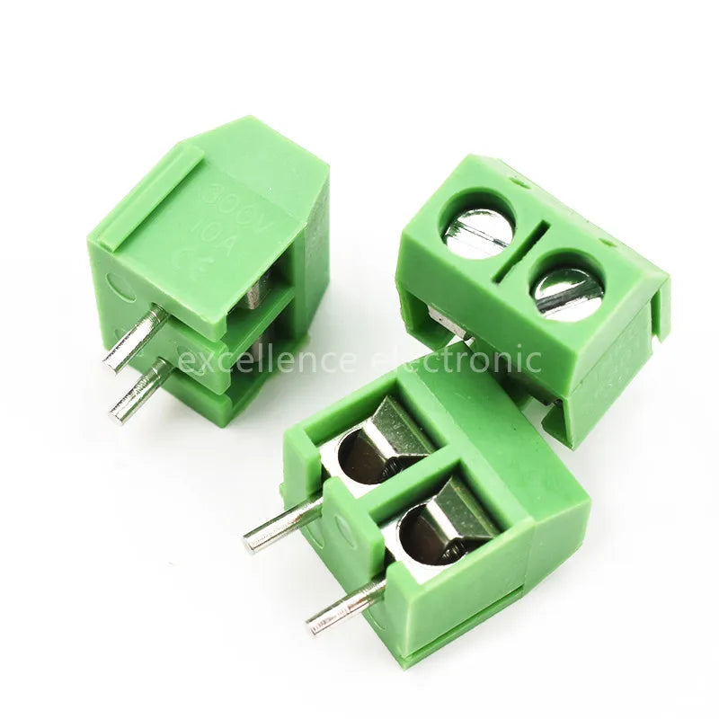 10-100Pcs/Lot KF301-5.0-2P KF301-3P Pitch 5.0mm Copper Needle Straight Pin 2P 3P Screw PCB Terminal Block Connector Blue Green Peaceful Pleasures Health and Wellness