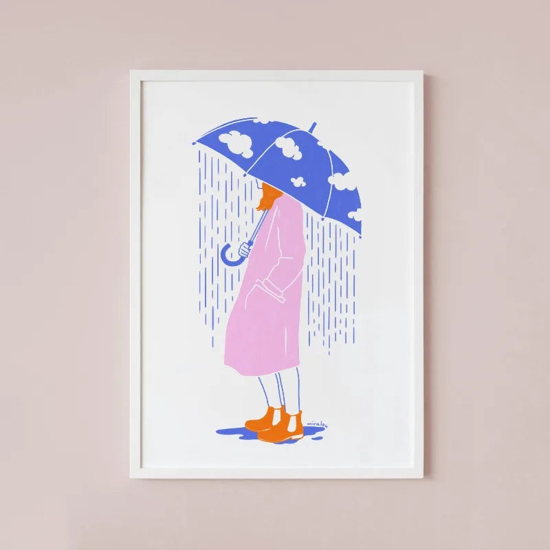 Modern Minimalist Line Girl Illustration Poster Girly Busy Resting Reading Book Canvas Painting Wall Art Living Room Home Dec Peaceful Pleasures Health and Wellness 11 40x60cm Unframed