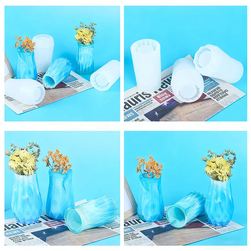 Flower Vase Silicone Resin Mold – DIY Epoxy Flowerpot Casting