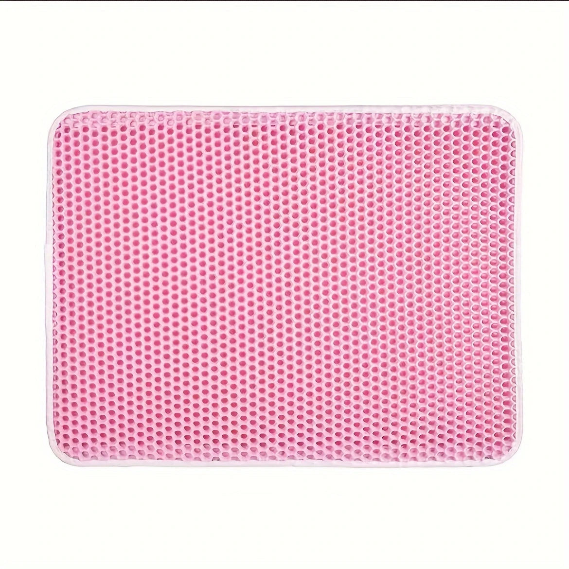1Pc Large Size Cat Litter Mat-Advanced Honeycomb Double Layer Design,Urine Waterproof,Easy Cleaning,Scatter Control,Stay Clean Peaceful Pleasures Health and Wellness Pink L-60X90cm