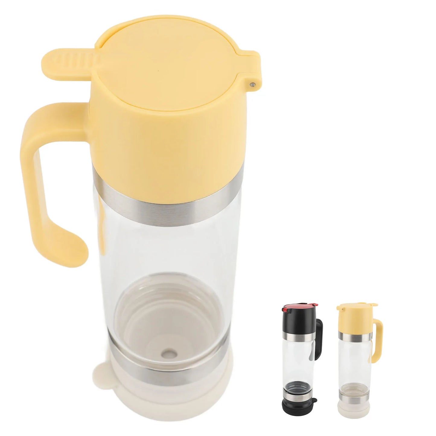 Honey Dispenser Clear Glass Syrup Handle Prevent Dripping Container