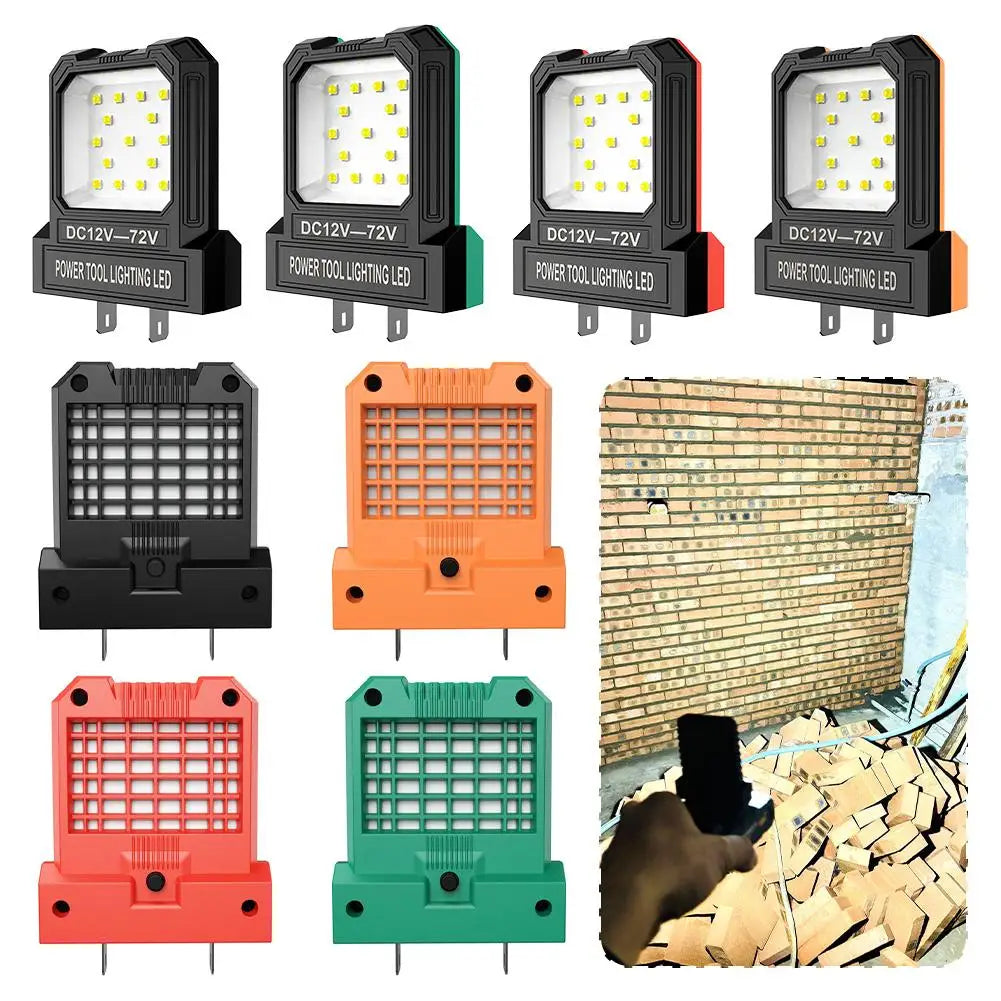 12V-85V Lithium-Ion Battery-Powered LED Work Light For Power Tools Multi-Purpose Floodlight For Outdoor Lighting Peaceful Pleasures Health and Wellness