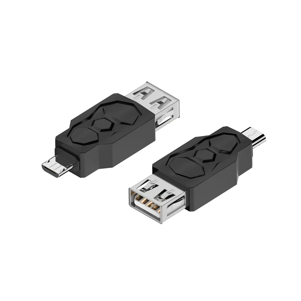 Mini USB 2.0 to Micro Type C Adapter Male To Female Charging Data Transmission 480Mbps Converter For Mobile Phone Camera Tablet Peaceful Pleasures Health and Wellness USB F to Micro M 2 PCS