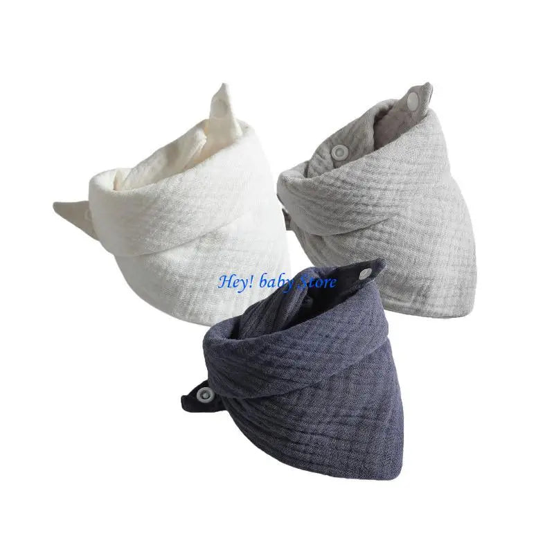 3-Pack Baby Bandana Drool Bibs | Soft Cotton Triangle Scarves