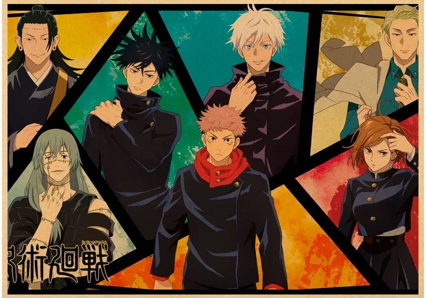 Jujutsu Kaisen Gojo Satoru Vintage Anime Canvas Wall Art Poster
