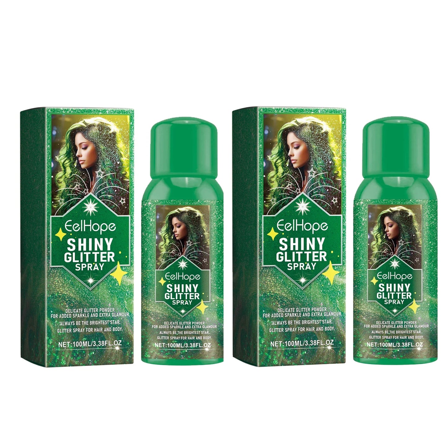 Eelhope Glitter Spray – Body, Face & Hair Shimmer Highlighter