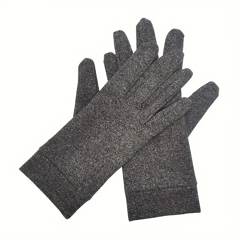 1 Pair Full Finger Pressure Health Cotton Gloves,Health Rehabilitation Training,Cycling Gloves Peaceful Pleasures Health and Wellness Gray S