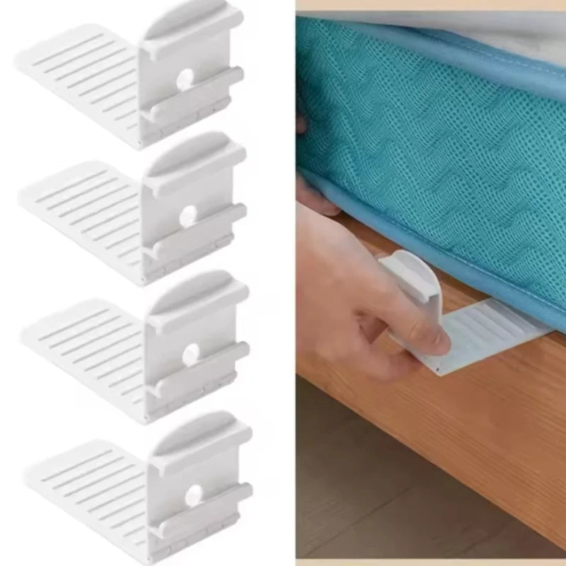 4Pcs Multi-Functional Bed Corner Sheet Clips Home Anti-Shift Bed Cover Fixing Clip Non Slip Invisible Sheet Fasteners Holders Peaceful Pleasures Health and Wellness