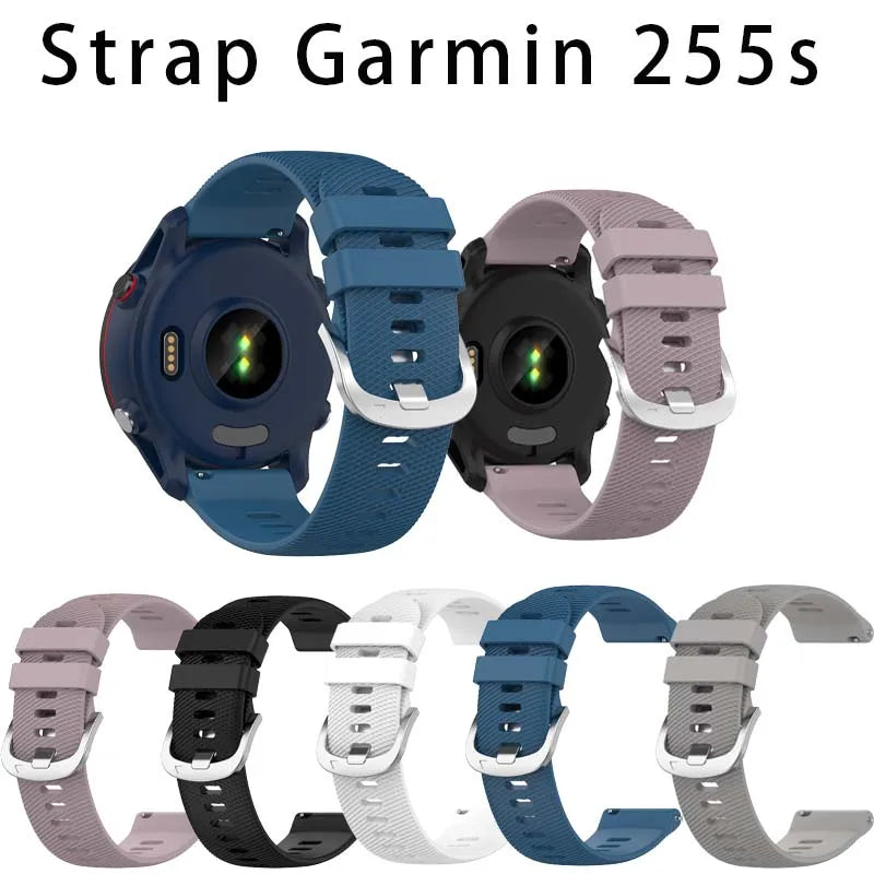 18mm Silicone Band for Garmin Forerunner 255S 265S | Quick Release Peaceful Pleasures Health and Wellness