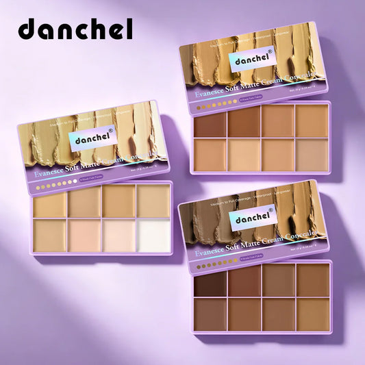 8 Shade Soft Matte Cream Concealer Palette Full Coverage Fade Dark Circles Blemishes Waterproof Long Lasting Oil Control Makeup Peaceful Pleasures Health and Wellness