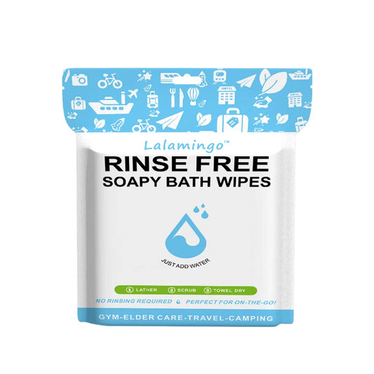 25-Pack Rinse-Free Disposable Bathing Wipes | Gym & Camping Disposable Bath Wipes Peaceful Pleasures Health and Wellness 30x30cm