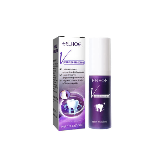 EELHOE V34 Purple Teeth Whitening Toothpaste 30ml Whitening Toothpaste Peaceful Pleasures Health and Wellness 30ml Boxed