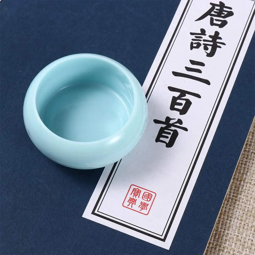 Imitation Jade for Calligraphy,Painting Pen Rest Stand Writing Brush Holder Ink Painting Accessories School Office Supplies Peaceful Pleasures Health and Wellness