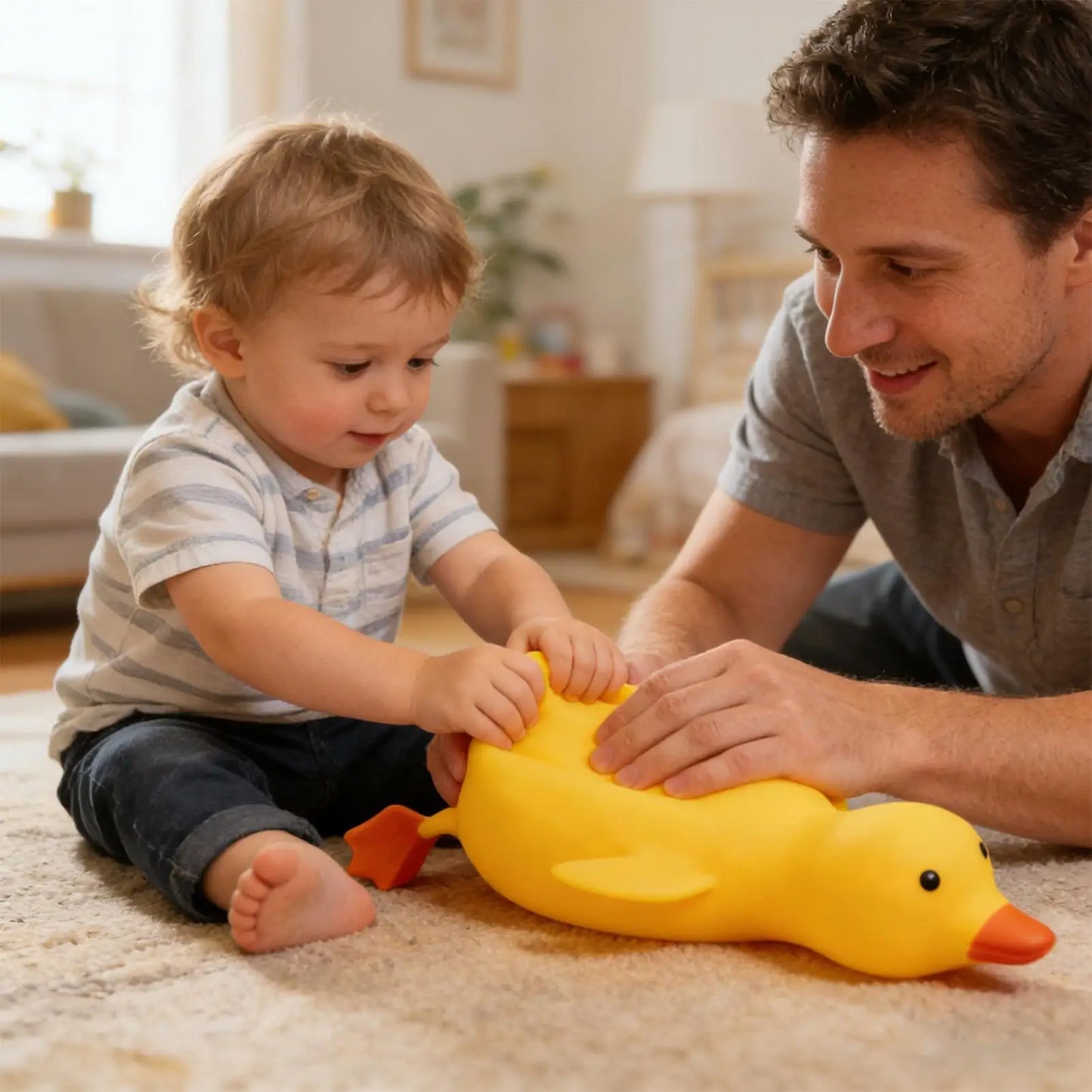 Colorful Duck Squeeze Fidget Toy – Sensory Stretch Toy Gift