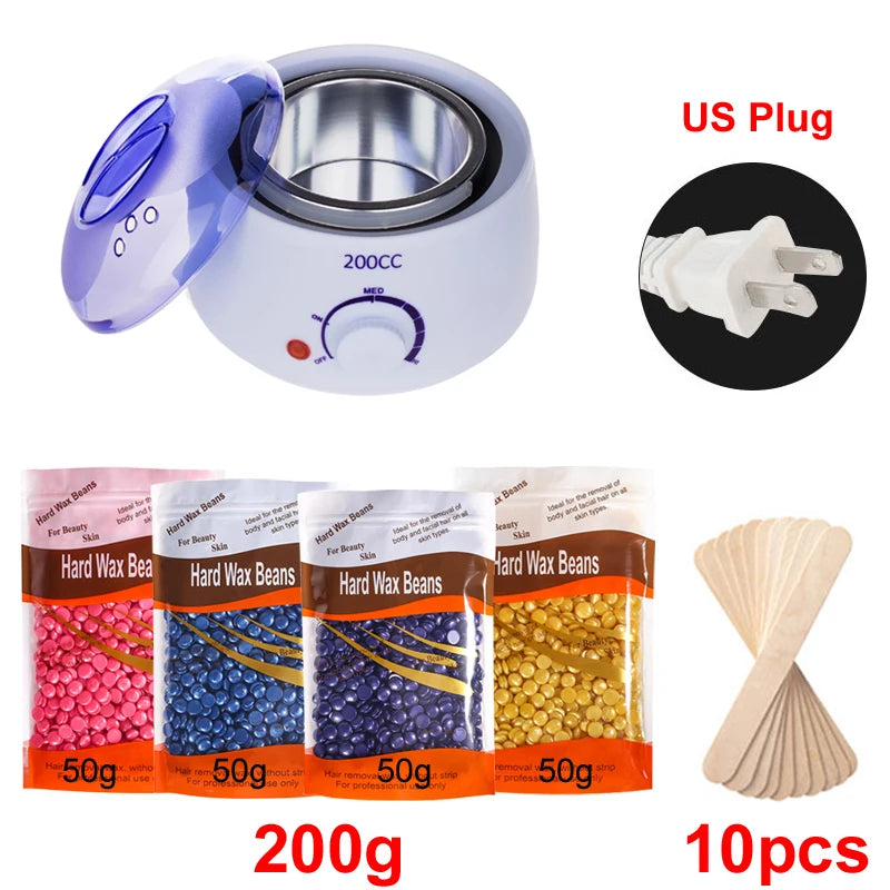 Wax Heater for Hair Removal Waxing Warmer Dipping Pot Wax Melting Machine Depilation Paraffin Warmer Wax Heater Kit Peaceful Pleasures Health and Wellness 035-W-US-200g