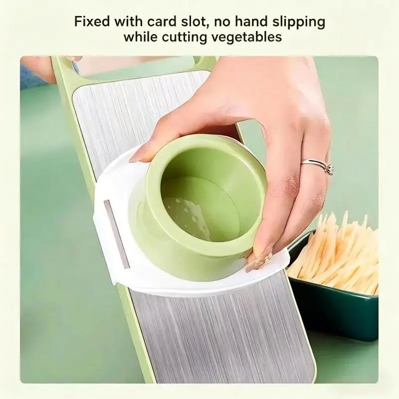 6-Blade Mandoline Vegetable Slicer & Grater with Hand Guard