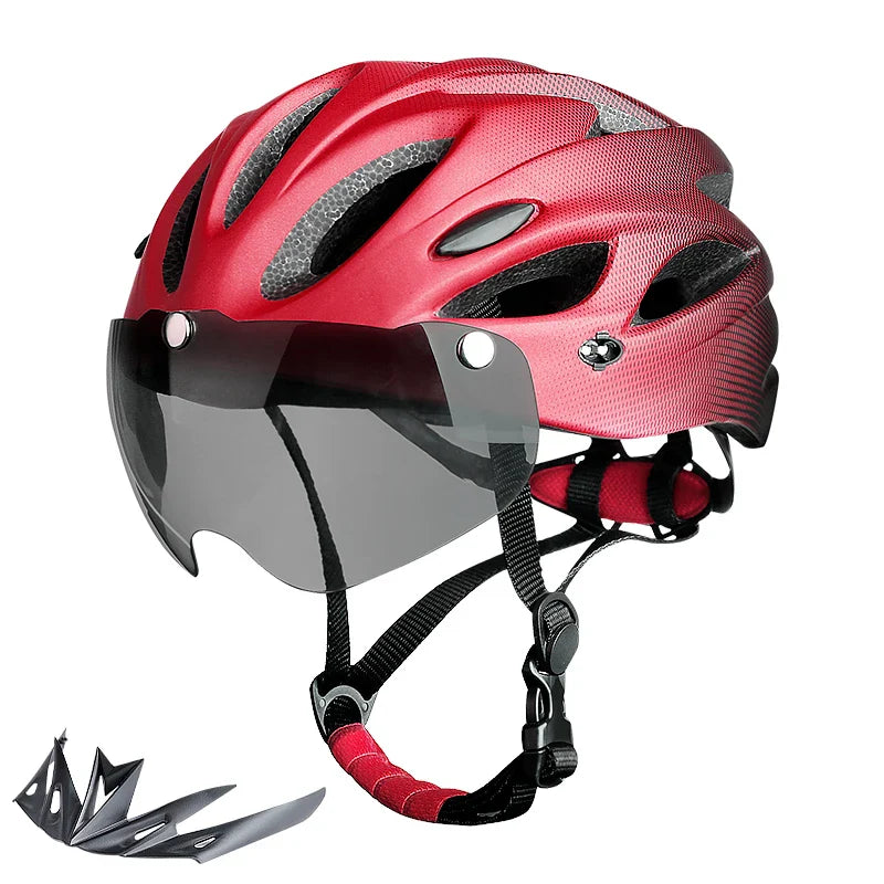 Adult Bike Helmet with LED Tail Light – 58–62cm Lightweight