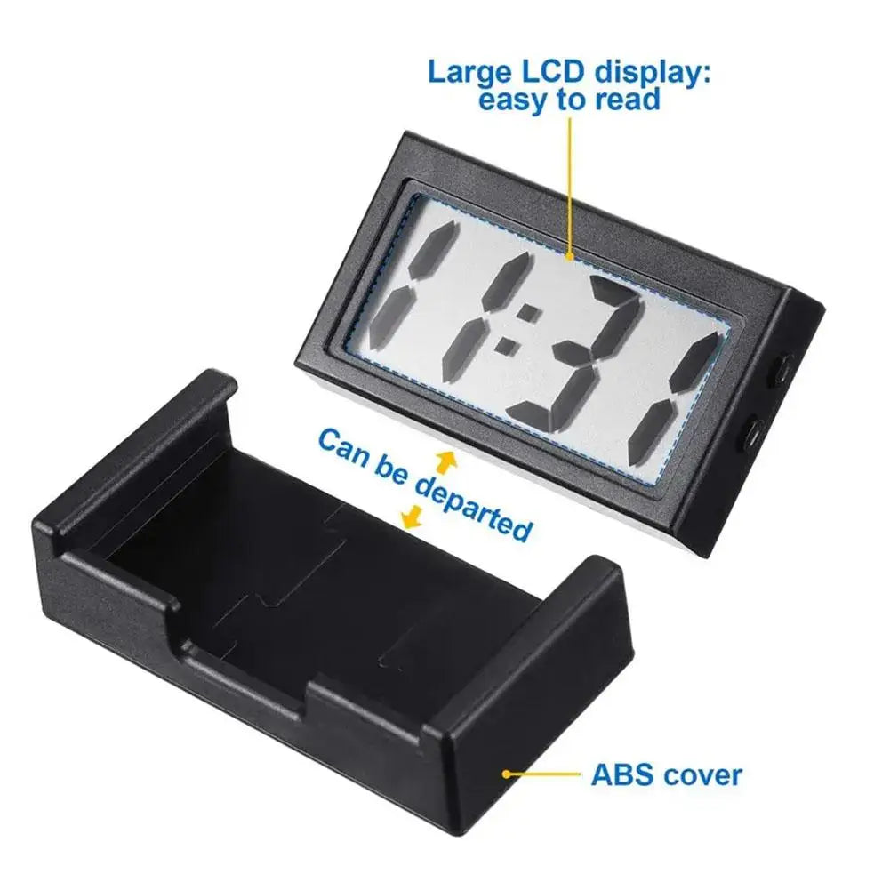 Digital Car Clock Small Car Dashboard Clock Self Adhesive Stick Mini Digital Clock Car Accessories For Vehicles Accessories Peaceful Pleasures Health and Wellness