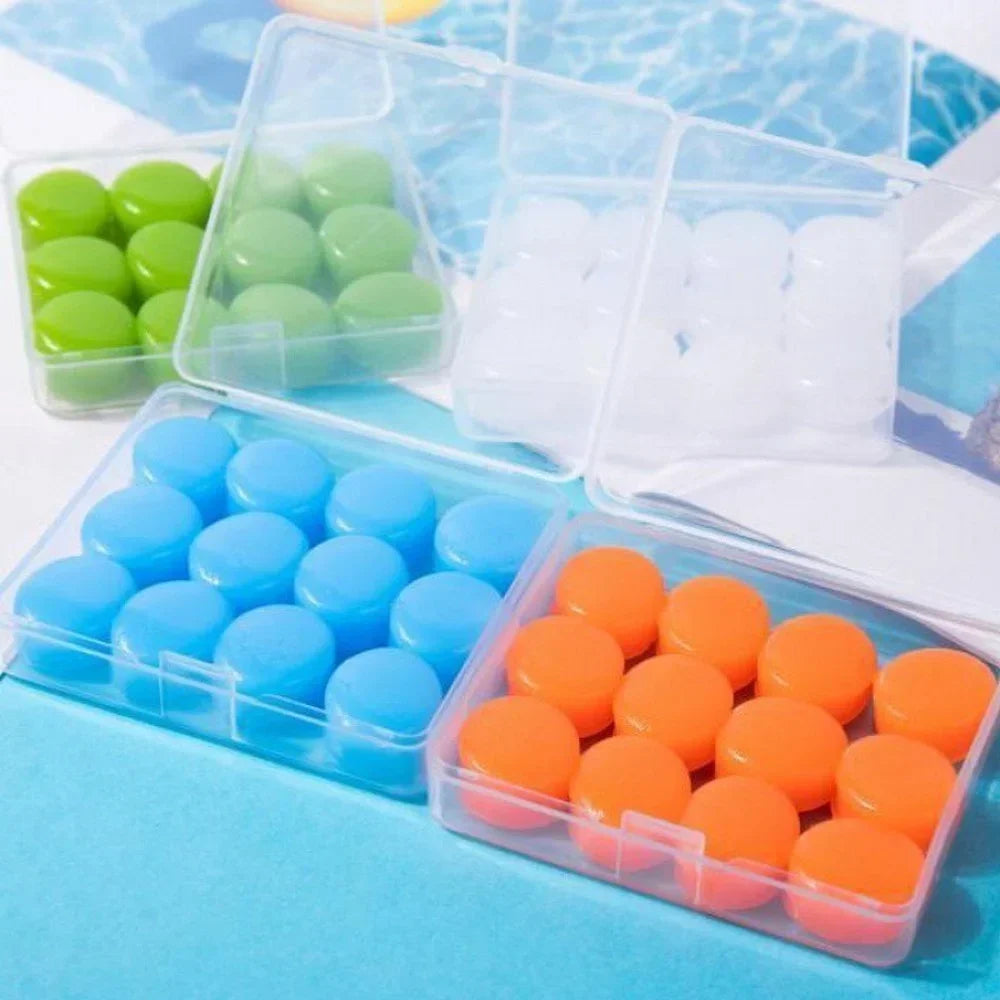 Reusable Silicone Ear Plugs for Noise Reduction and Sleep Sound Insulation, 6 - 12 PCS Peaceful Pleasures Health and Wellness