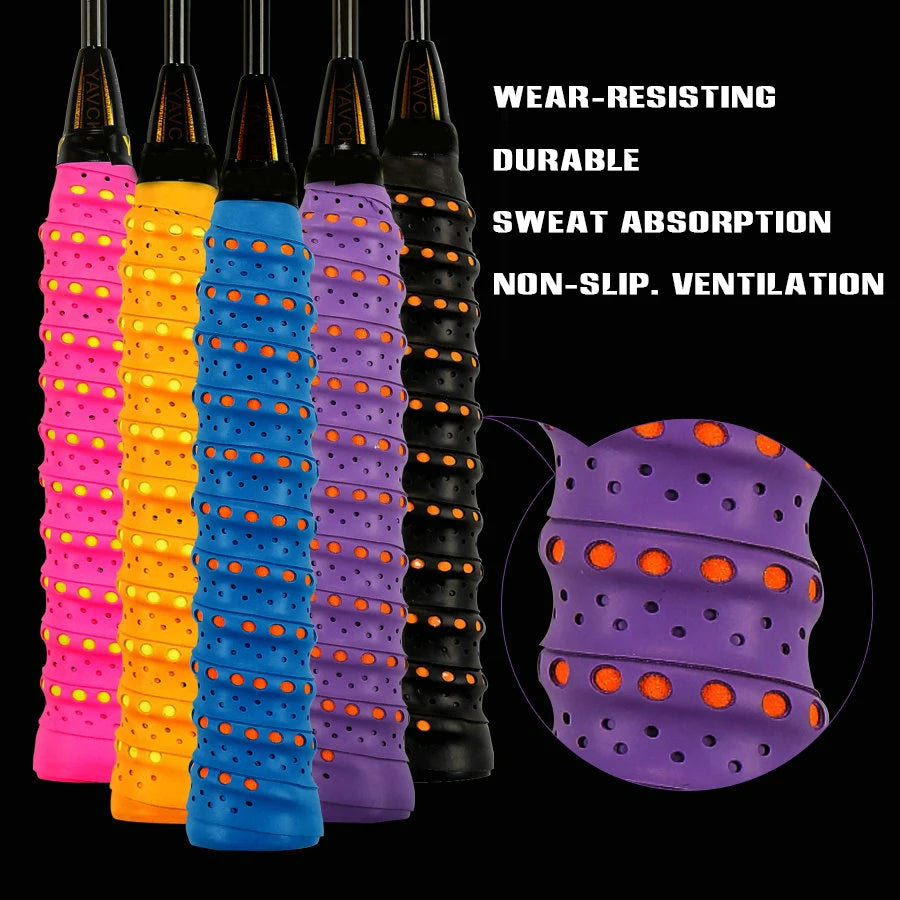 Tennis Racket Grip Tape 110cm Stretchy PU Anti-Slip Handle Wrap Racket Grip Tape Peaceful Pleasures Health and Wellness