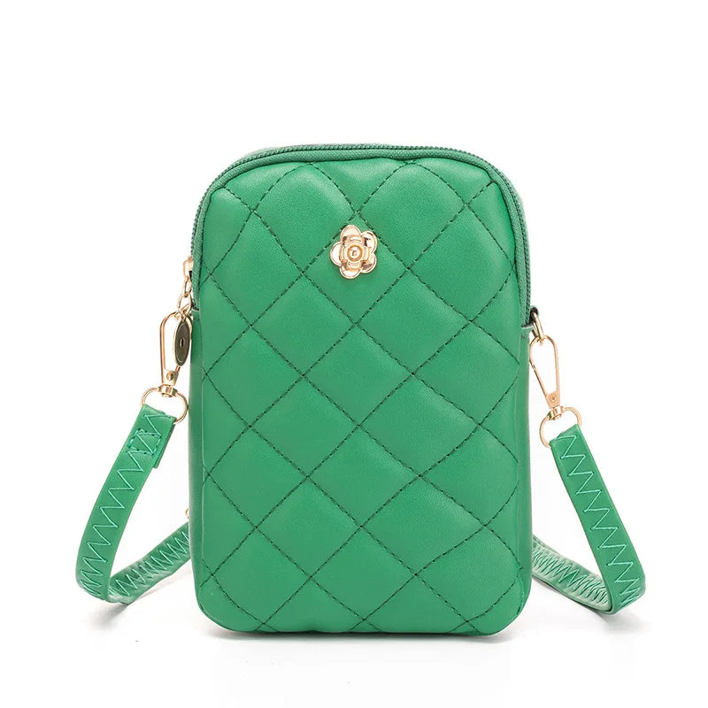 Women's Mini PU Leather Crossbody Bag – Casual Shoulder Purse