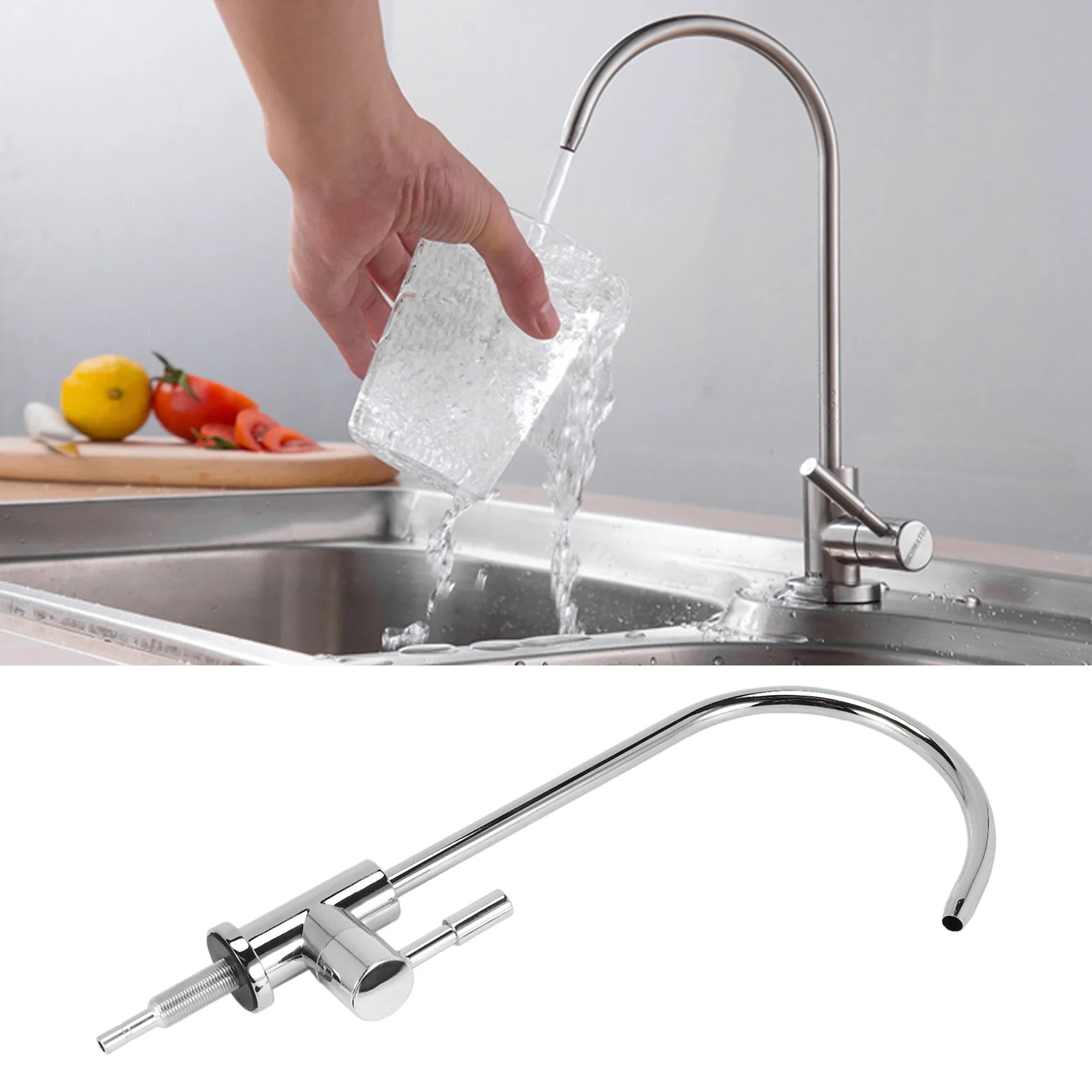 A36T-1/4 Inch Chrome Drinking Water Filter Faucet Reverse Osmosis Sink Kitchen Tap Peaceful Pleasures Health and Wellness