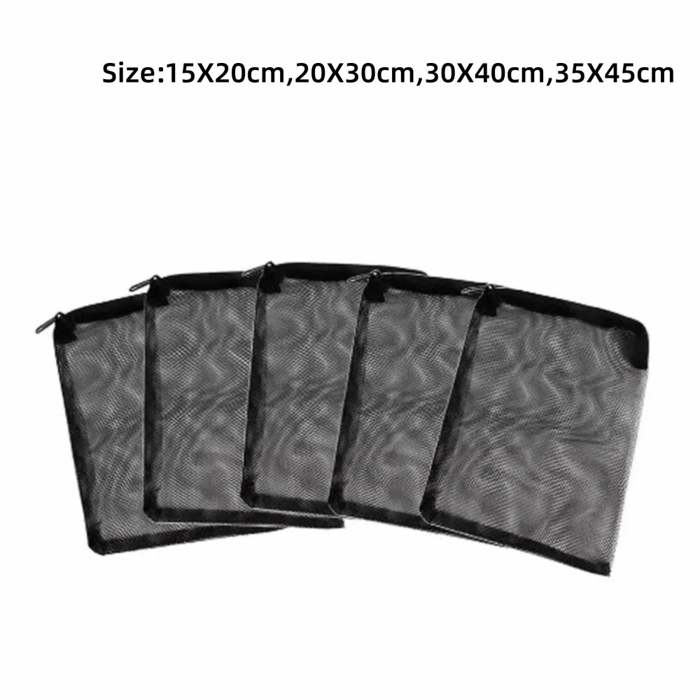 Isolation Bag Nylon Filter Bag Black White Reusable Filter Net Bag for Aquarium Fish Tank Pond Media Isolation Bag Peaceful Pleasures Health and Wellness