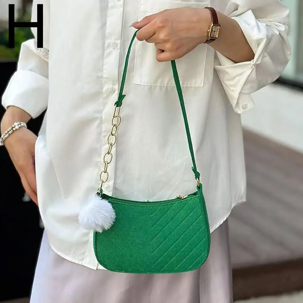 Mini Felt Saddle Bag – Women's Shoulder & Underarm Handbag