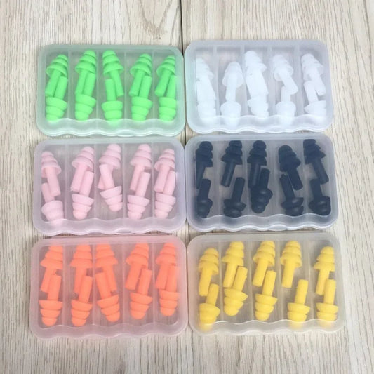 5Pairs Soft Silicone Earplugs Anti-Noise Waterproof Diving Ear Clips for Swimming Protection Adult & Child Swimmers Peaceful Pleasures Health and Wellness