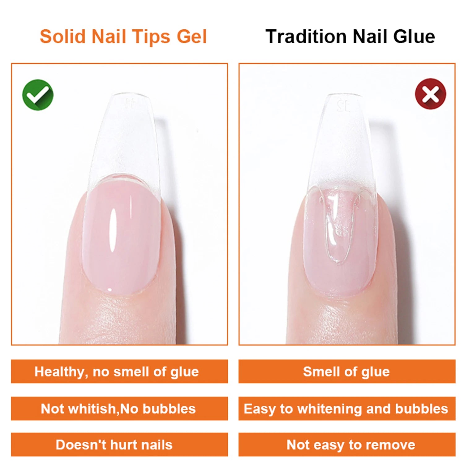 3 Bottles Solid Nail Glue Gel Nail Tips Glue Gel, Clear No Wipe Adhesive Rhinestone Gems Glue, Transparent Nail Art Gel Varnish Peaceful Pleasures Health and Wellness