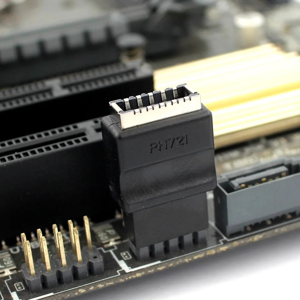 Motherboard USB 2.0 9-Pin To Type-E Front Panel Header Extension Adapter Male To Female Adapter for Desktop PC Peaceful Pleasures Health and Wellness