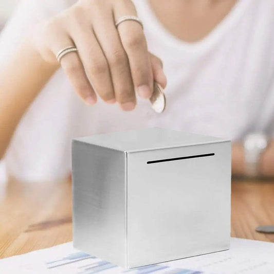 Stainless Steel Piggy Bank for Kids - Large Capacity Safe Box Peaceful Pleasures Health and Wellness