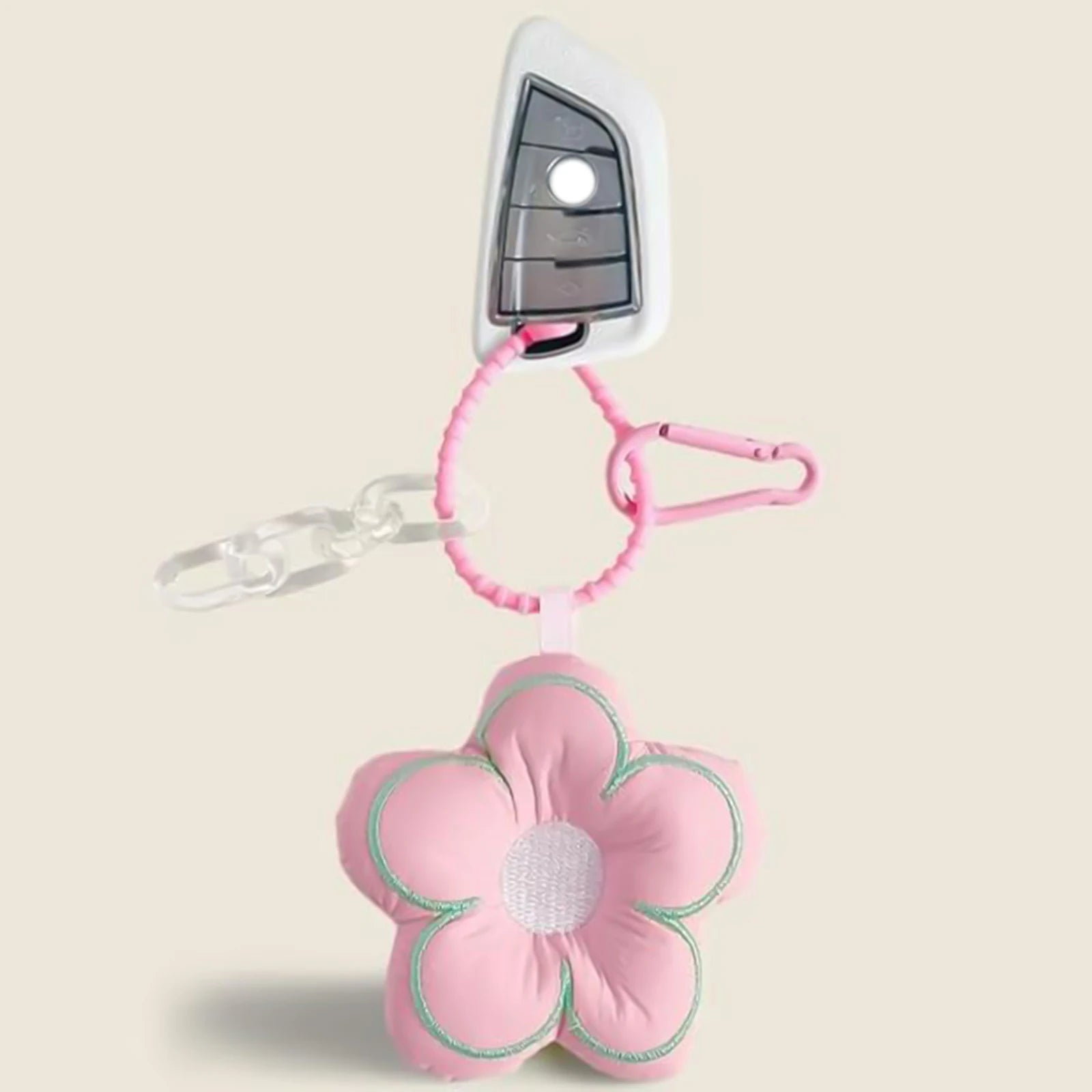 Flower-shaped Keychain Pendant Cartoon Model Pendant for Holidays Birthdays Present Peaceful Pleasures Health and Wellness