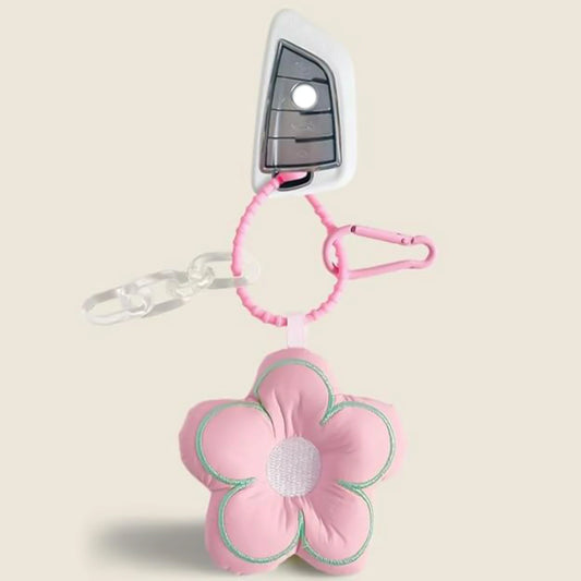 Flower-shaped Keychain Pendant Cartoon Model Pendant for Holidays Birthdays Present Peaceful Pleasures Health and Wellness
