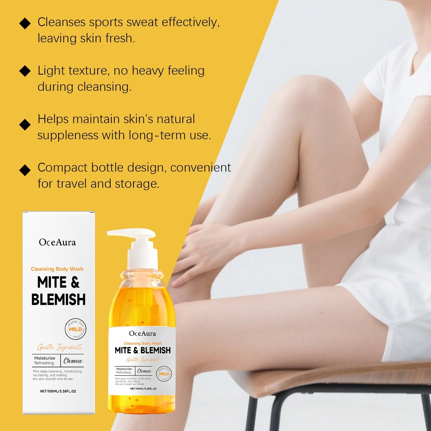 OceAura Body Wash – Moisturizing, Brightening Shower Gel