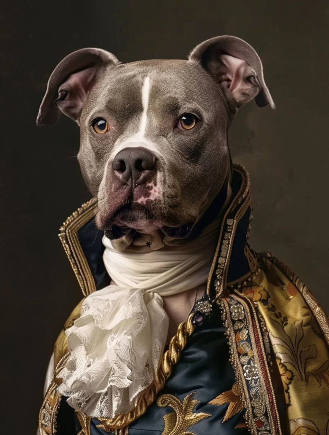 Funny Renaissance Labrador Dog Canvas Wall Art | Royal Pet Portrait