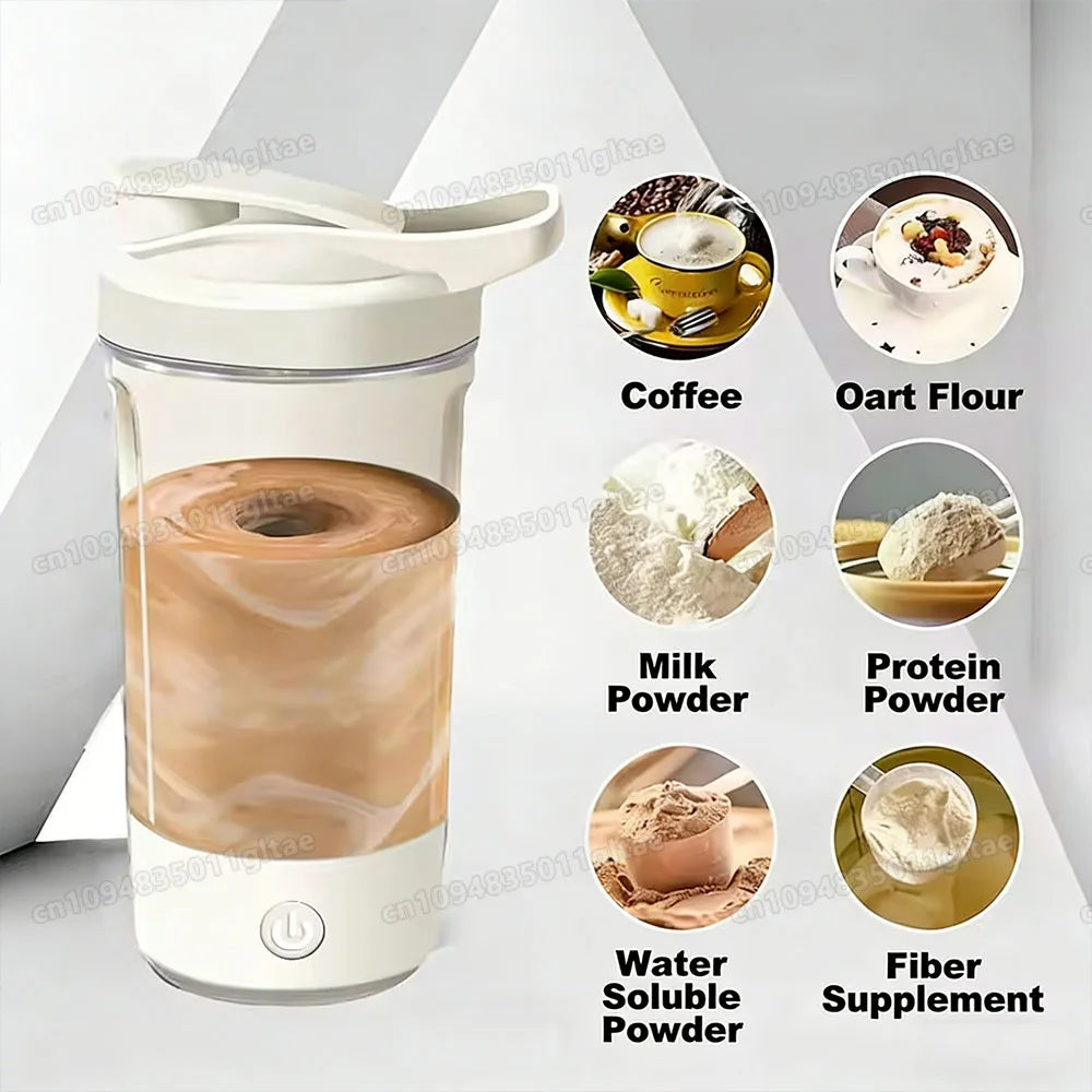 Electric Blender Cup Portable Blender Cup Milk Powder Protein Powder Blender Automatic Shaker Cup Home Travel Outdoor Sports Gym Peaceful Pleasures Health and Wellness